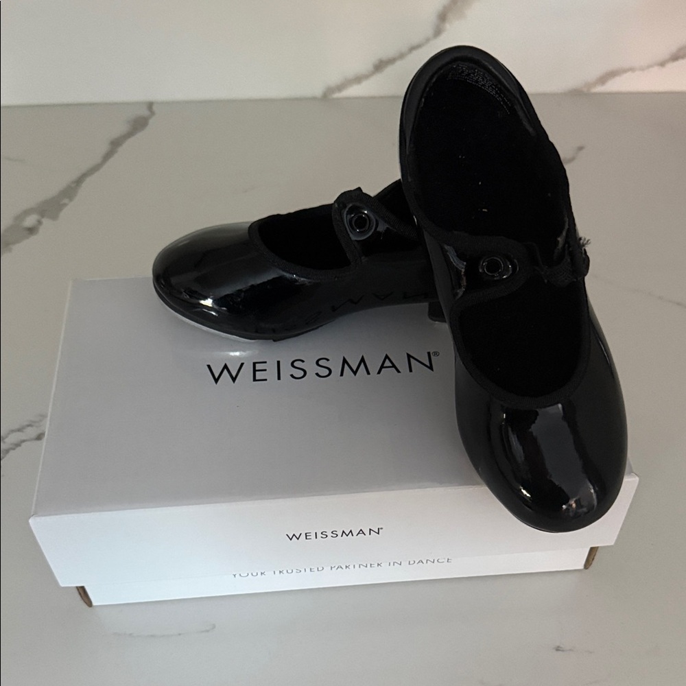 Weissman Shiny Black Dance TAP Shoes